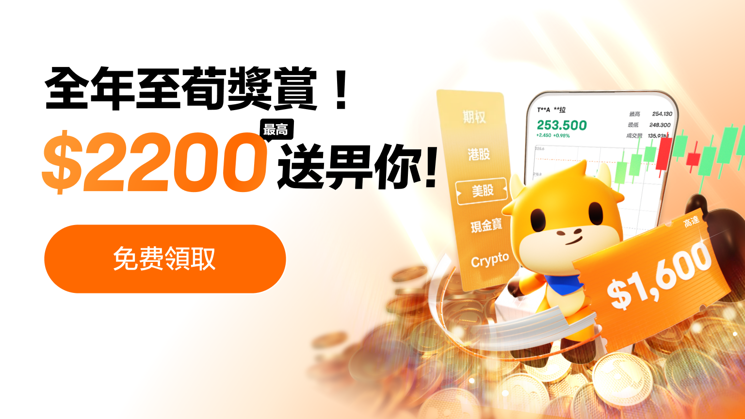 新客開戶優惠 高達$2200獎勵
